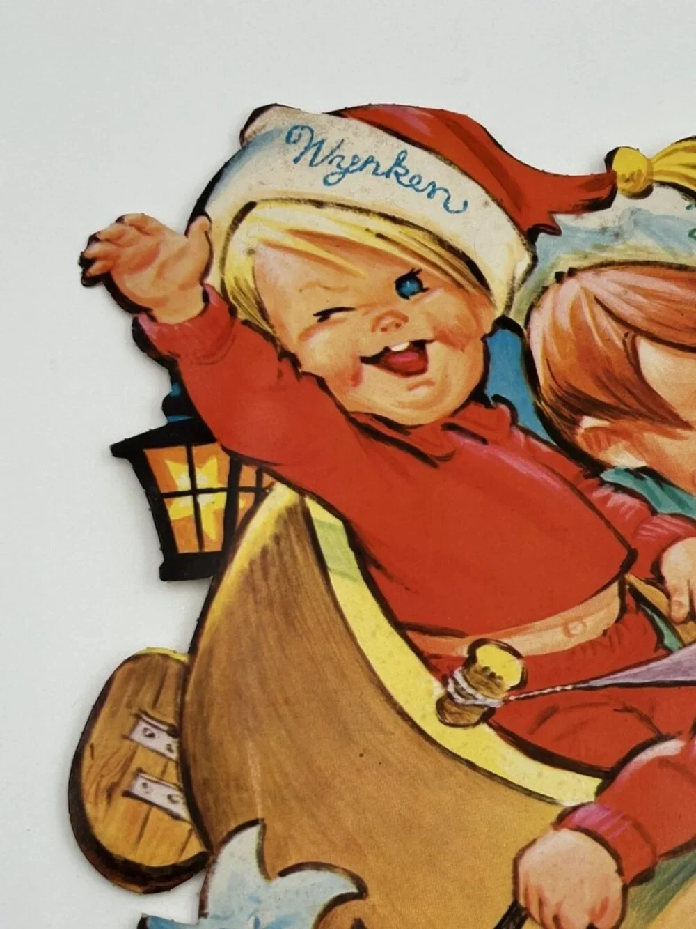 Wynken Blynken & Nod Mother Goose Nursery Wall Die Cut Vintage Retro Kids Decor